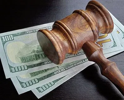 Gavel and money